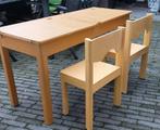 Leuk ouderwets schoolbankje met 2 stoeltjes, Huis en Inrichting, Bureaus, Ophalen, Gebruikt