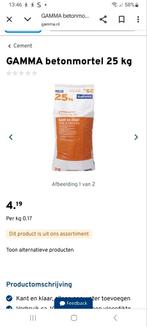 8 zakken kant en klaar mortel, 2,00per stuk., Ophalen of Verzenden, Zo goed als nieuw, Overige materialen, Minder dan 4 cm