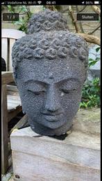 Mooie massieve lava stenen buddha hoofd, Ophalen of Verzenden, Zo goed als nieuw