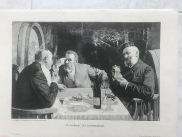Otto Andres: Die Leichenrede, 1900, afm. beeld 32x21cm. Mooi beschikbaar voor biedingen