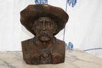 Busten van een man ( Houtsnijwerk, Antiek en Kunst, Ophalen of Verzenden