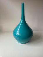 Mica Turquoise Vaas - 46cm Hoog, Huis en Inrichting, Woonaccessoires | Vazen, Ophalen, Blauw, Aardewerk of Porselein, Zo goed als nieuw