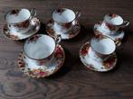 Royal Albert Old Country Roses 5x kop en schotel, Antiek en Kunst, Antiek | Servies compleet, Ophalen of Verzenden