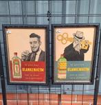 Twee vintage glacoide reclames Blankenheym Oude Genever., Reclamebord, Gebruikt, ., Ophalen of Verzenden