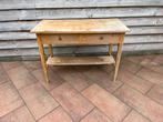 Oud sitetable/keukentafeltje, Huis en Inrichting, Tafels | Sidetables, Ophalen, Gebruikt, 100 tot 150 cm, Grenenhout