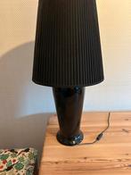 Elegante zwarte staande tafellamp, Ophalen of Verzenden, Gebruikt, Stof, 50 tot 75 cm