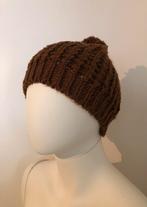Zara muts beanie bruin camel zgan stretch breisel, Zara, Verzenden, Zo goed als nieuw, Muts