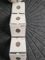 5x Halve Cent Wilhelmina - 1934, 1936, 1937, 1938, 1940, Ophalen of Verzenden