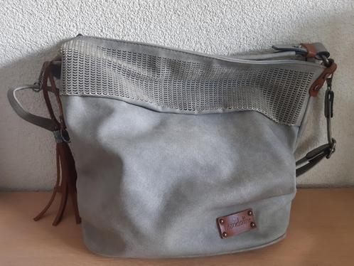 Mandoline schoudertas grijs tas handtas werktas, Sieraden, Tassen en Uiterlijk, Tassen | Schoudertassen, Zo goed als nieuw, Grijs