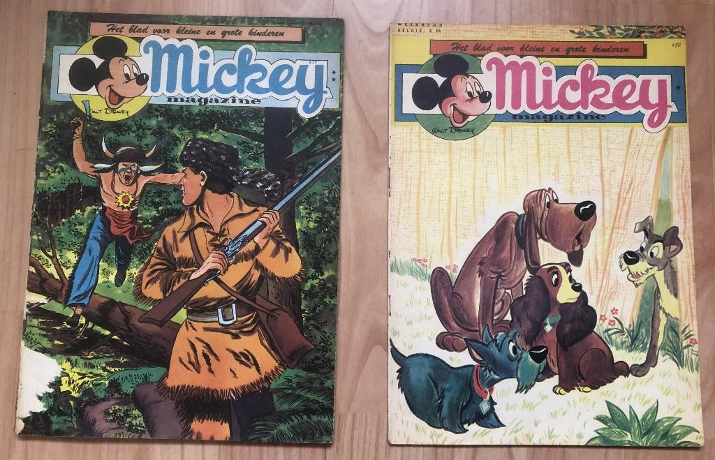 MICKEY - MICKEY MAGAZINE - 1956 - 2 NUMMERS, Boeken, Meerdere stripboeken, Ophalen of Verzenden, Zo goed als nieuw