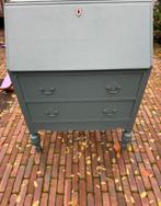 Vintage secretaire bureau, groen geverfd, Ophalen, Gebruikt