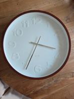 Karlsson klok bruin notenhout - beschadiging, Ophalen, Gebruikt, Analoog, Wandklok