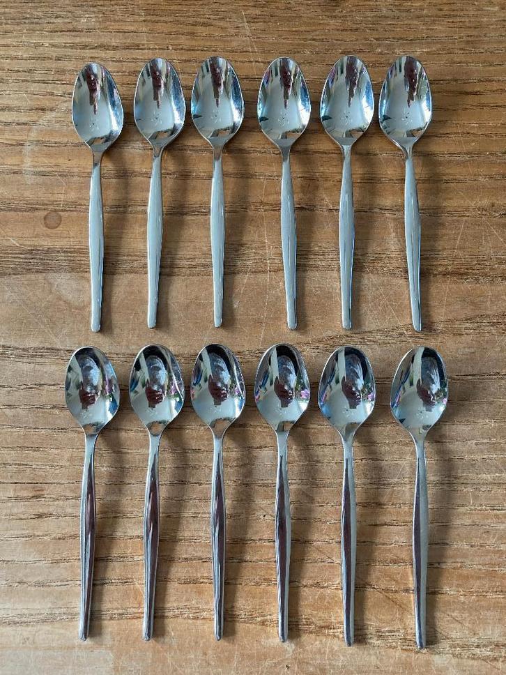 12x Vintage Gero Zilduro 730 mokka likeurlepeltjes lepeltje, Antiek en Kunst, Antiek | Bestek, Ophalen of Verzenden