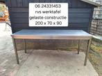 Nette rvs werkbank werktafel ( gelaste constructie), Ophalen, Zo goed als nieuw