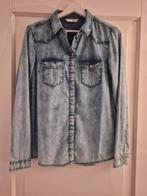 Spijkerblouse met drukknoopjes, Maat 38/40 (M), Blauw, Ophalen of Verzenden, Zo goed als nieuw