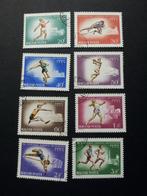 Hongarije Magyar Posta sport atletiek 1966 gestempeld, Postzegels en Munten, Postzegels | Europa | Hongarije, Ophalen of Verzenden