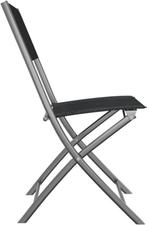Tuinstoelen – Opvouwbaar – 4 Stuks – Metaal – Zwart, Overige materialen, Nieuw, Ophalen of Verzenden, X