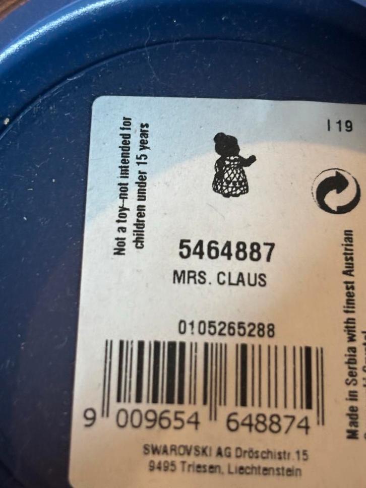 Swarovski Mrs. Claus Beeldje, Verzamelen, Swarovski, Nieuw, Figuurtje, Ophalen of Verzenden