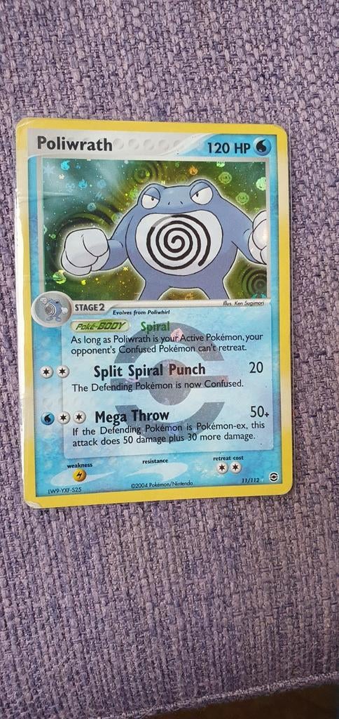 Poliwrath 11/112 holo pokemon kaart, Hobby en Vrije tijd, Verzamelkaartspellen | Pokémon, Ophalen of Verzenden, Zo goed als nieuw