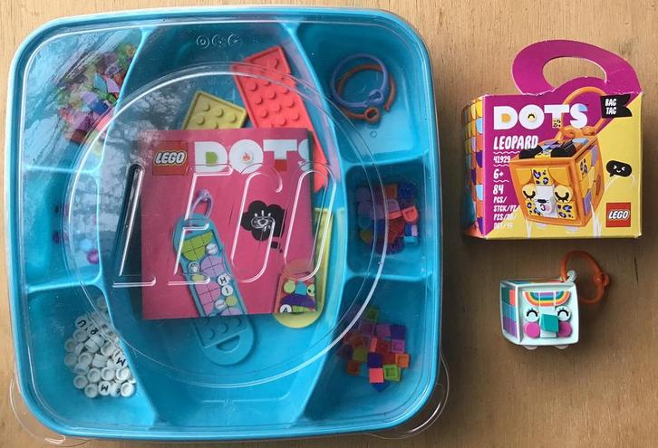 Lego Dots taslabels & tashangers eenhoorn en luipaard, Kinderen en Baby's, Speelgoed | Duplo en Lego, Gebruikt, Lego, Complete set