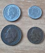 1948 setje Wilhelmina 1cent 5cent 10 cent en 25 cent, Postzegels en Munten, Munten | Nederland, Setje, Zilver, Ophalen of Verzenden