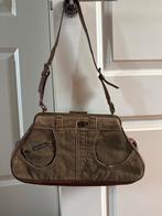 Vintage D&G Schoudertas Leer & Suéde, Sieraden, Tassen en Uiterlijk, Tassen | Damestassen, Ophalen, Gebruikt, Bruin, Schoudertasje