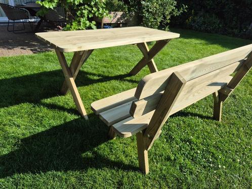 Houten Tuinbank + Tuintafel –Geïmpregneerd- Al Gemonteerd !, Huis en Inrichting, Woonaccessoires | Wandplanken en Boekenplanken