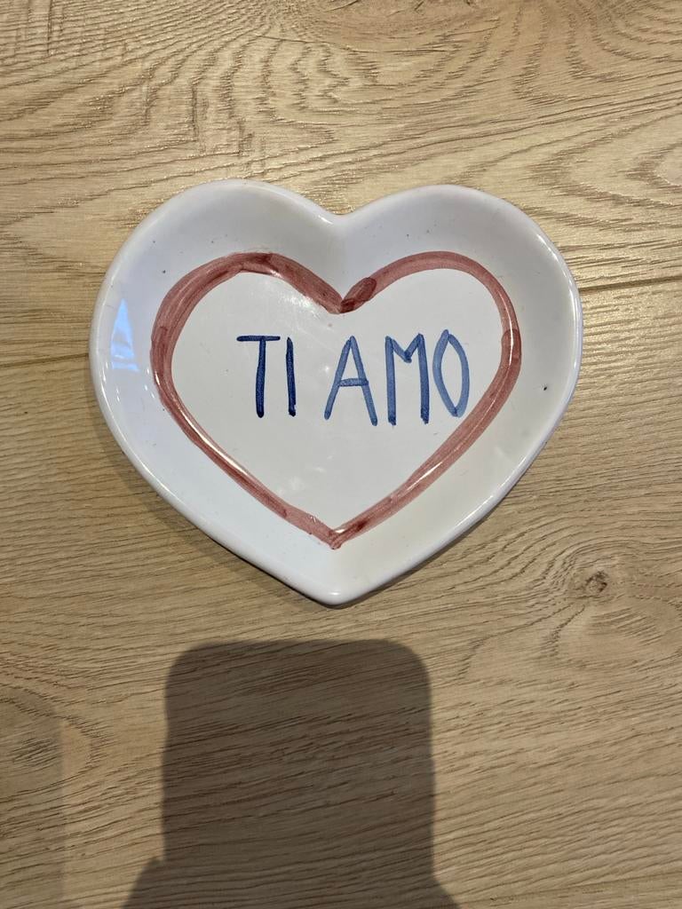 Amalfi Bordje Hartvormig, Ophalen, Gebruikt, Porselein of Keramiek, Schaal