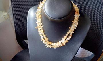 schitterende Ketting Halsketting Collier Citrien Natuursteen beschikbaar voor biedingen