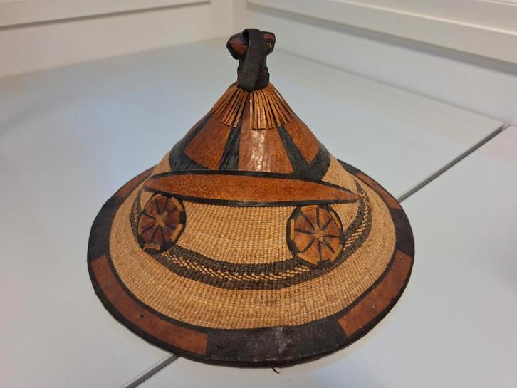 Vintage Afrikaanse hoed Fulani Tribal, Antiek en Kunst, Antiek | Woonaccessoires, Ophalen of Verzenden