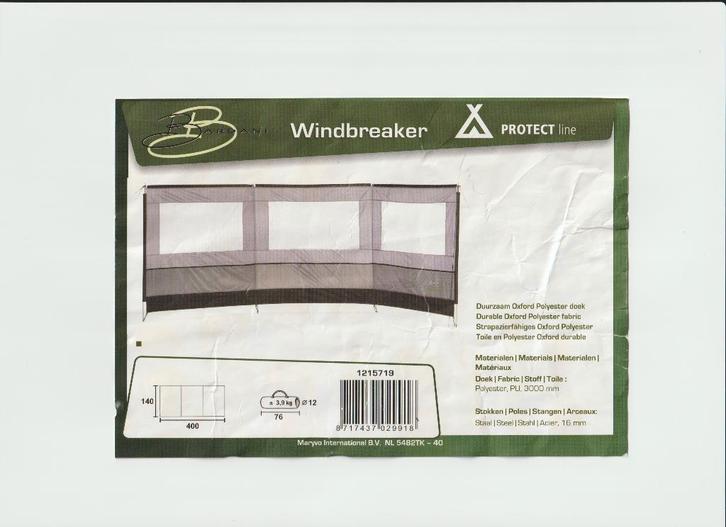 Windscherm te koop aangeboden, Caravans en Kamperen, Windschermen, Zo goed als nieuw, Ophalen