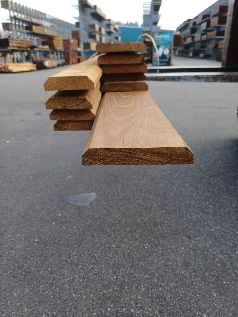 Hardhout plank / Robinia geschaafd, 25x145 + 25x95 nr. 643, Ophalen, Zo goed als nieuw, Hardhout, 250 cm of meer