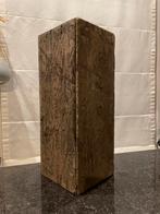 Azobe meerpaal gemaakt uit planken 19x19cm - 47cm hoog, Gebruikt, Ophalen