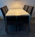Eettafel met 6 stoelen, bieden van €50, Ophalen, Zo goed als nieuw, 4 tot 6 stoelen