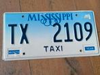 Mississippi Taxi kenteken USA, Verzamelen, Ophalen of Verzenden, Gebruikt, Auto's