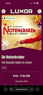 3 tickets De notenkraker - Luxor Theater Rotterdam, Tickets en Kaartjes, Drie personen of meer