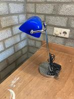 Bureaulamp notarislamp blauw, Huis en Inrichting, Lampen | Tafellampen, Ophalen of Verzenden, Gebruikt, Glas, Minder dan 50 cm