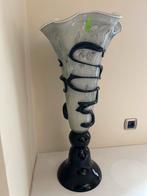 2 Stuks Vazen Zwart/Grijs, Ophalen, Zwart, Minder dan 50 cm, Glas