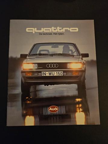 Brochure Audi Quattro, de techniek, het rijden beschikbaar voor biedingen