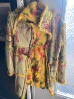 Vintage bontjas met uniek design, Ophalen of Verzenden, Gedragen, Maat 38/40 (M), Geel