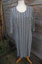 Jurk zwart/ creme Amania M mt 46 Vaste prijs, Amania, Zwart, Maat 46/48 (XL) of groter, Ophalen of Verzenden