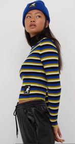 Mooie H&M x KANGOL ribbed top maat XS., H&M, Verzenden, Zo goed als nieuw, Lange mouw
