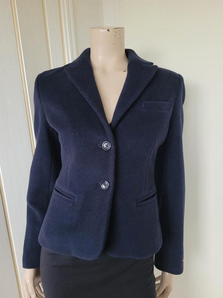 Tommy Hilfiger jasje wolblend maat 36, Kleding | Dames, Jasjes, Kostuums en Pakken, Zo goed als nieuw, Jasje, Maat 36 (S), Blauw