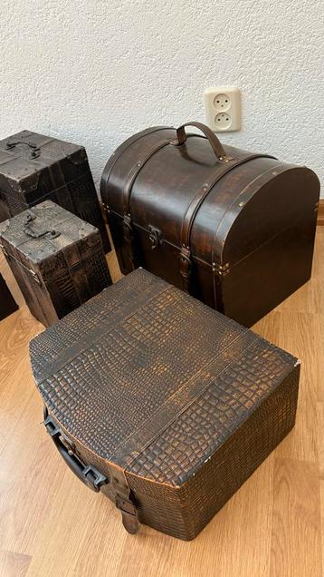 Decoratieve Koffertjes/Kisten Set (5 stuks) beschikbaar voor biedingen
