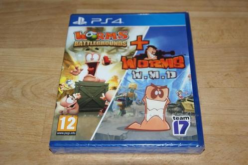 Worms Battlegrounds + Worms WMD Double Pack (ps4) NIEUW in s, Spelcomputers en Games, Games | Sony PlayStation 4, Nieuw, 3 spelers of meer