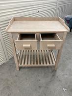 Oppottafel massiet berk NIEUW, Tuin en Terras, Ophalen, Nieuw, Rechthoekig, Hout