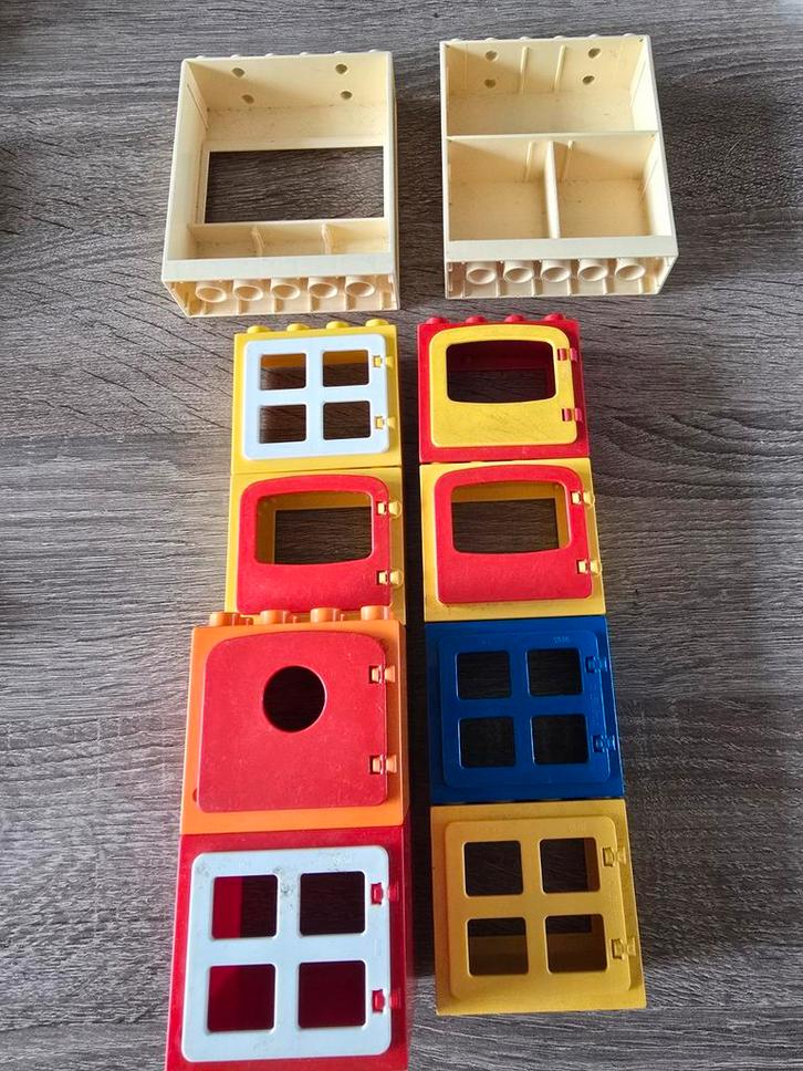 Duplo Bouwstenen met Deuren en Ramen, Kinderen en Baby's, Speelgoed | Bouwstenen, Gebruikt, Overige merken, Ophalen of Verzenden