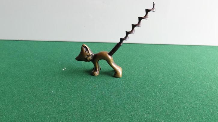 Antieke kurkentrekker  - Poes - goed gemerkt., Antiek en Kunst, Antiek | Koper en Brons, Koper, Ophalen of Verzenden