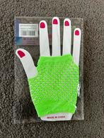 Neon Groene Net Handschoenen jaren 80 goute party, Maat 38/40 (M), Carnaval, Nieuw, Ophalen of Verzenden