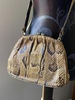 Vintage handtasje, handtas jaren 50, fifties schoudertasje, Ophalen of Verzenden, Gebruikt, Bruin, Handtas